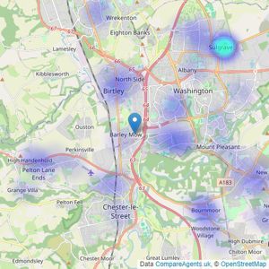 Keyhole Residential - Birtley listings heatmap