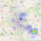 Keys Estate Agents - Stoke-On-Trent listings heatmap