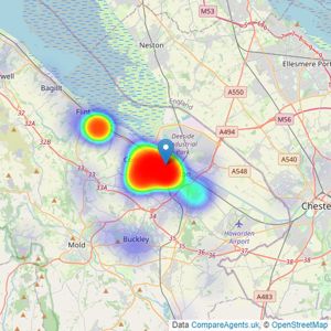 Keystone Property & Mortgage Centre - Connah's Quay listings heatmap