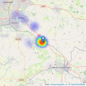 Kibworth Properties Ltd - Kibworth listings heatmap