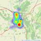 Kimberley's Estate Agents - Ledbury listings heatmap