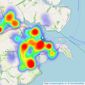 Kimberley's Independent Estate Agents - Falmouth listings heatmap