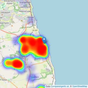 Kimmitt and Roberts - Seaham listings heatmap