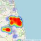 Kimmitt and Roberts - Seaham listings heatmap