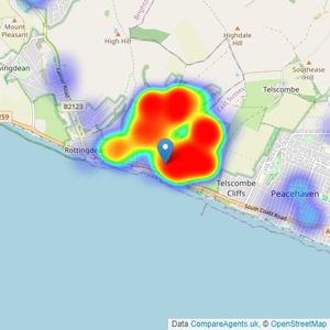 King & Chasemore - Saltdean listings heatmap