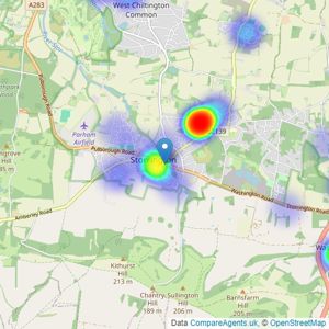 King & Chasemore - Storrington listings heatmap