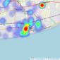 King & Chasemore - Worthing listings heatmap