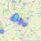 King Homes - Stratford Upon Avon listings heatmap