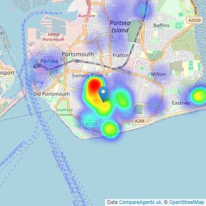 Kings Estates - Southsea listings heatmap