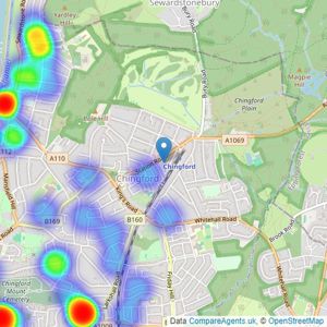 Kings Group - Chingford listings heatmap