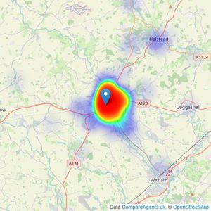 Kings Property - Braintree listings heatmap