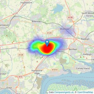 KINGSWOOD - Basildon listings heatmap