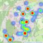 Kingswood Property & Financial Services - Bordon listings heatmap