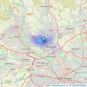 Kingtons - Radcliffe listings heatmap