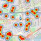 Kinleigh Folkard & Hayward - Sales - Chiswick listings heatmap