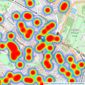 Kinleigh Folkard & Hayward - Sales - Crystal Palace listings heatmap