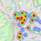 Kinleigh Folkard & Hayward - Sales - Kingston Upon Thames listings heatmap