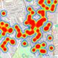 Kinleigh Folkard & Hayward - Sales - Southfields listings heatmap