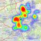 Kirkham Property - Chadderton listings heatmap