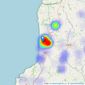 Kivells - Bude listings heatmap