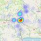 Kivells - Liskeard listings heatmap