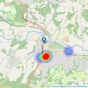 KMJ Property - Forest Row listings heatmap