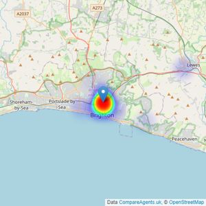 Knight & Knoxley - Brighton listings heatmap