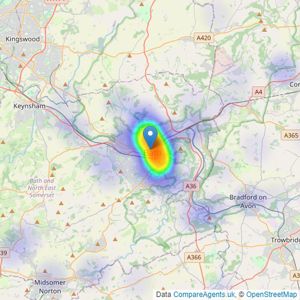 Knight Frank - Bath listings heatmap