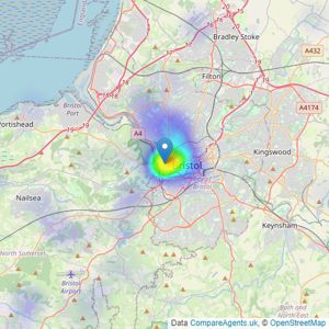 Knight Frank - Bristol listings heatmap