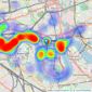 Knight Frank - Canary Wharf listings heatmap