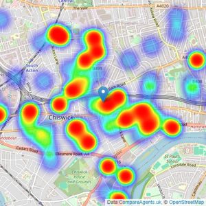 Knight Frank - Chiswick listings heatmap