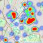 Knight Frank - Dulwich listings heatmap