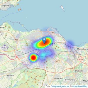 Knight Frank - Edinburgh listings heatmap