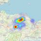 Knight Frank - Edinburgh listings heatmap