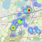 Knight Frank - Esher listings heatmap