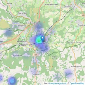 Knight Frank - Haslemere listings heatmap