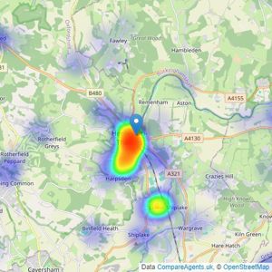 Knight Frank - Henley listings heatmap