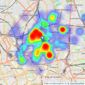 Knight Frank - Islington listings heatmap