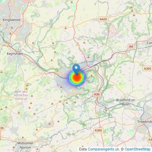 Knight Frank - New Homes - Bath listings heatmap