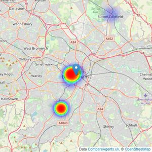 Knight Frank - New Homes - Birmingham listings heatmap