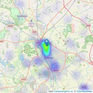 Knight Frank - Oxford listings heatmap