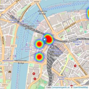 Knight Frank - Southbank listings heatmap