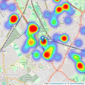 Knight Frank - Wandsworth listings heatmap