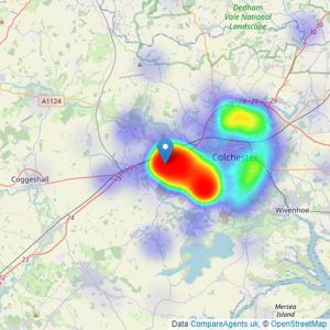 Knight Residential - Colchester listings heatmap