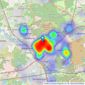 Knights Property Services - Camberley listings heatmap