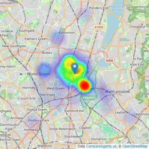 Knights Residential - London listings heatmap