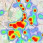 Knightsbridge Estate Agents & Valuers - Leicester listings heatmap