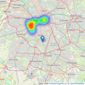 KO ESTATES LTD - Manchester listings heatmap