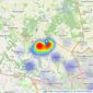 KT Estate Agents - Drayton listings heatmap