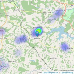 Lambert & Foster Ltd - Wadhurst listings heatmap